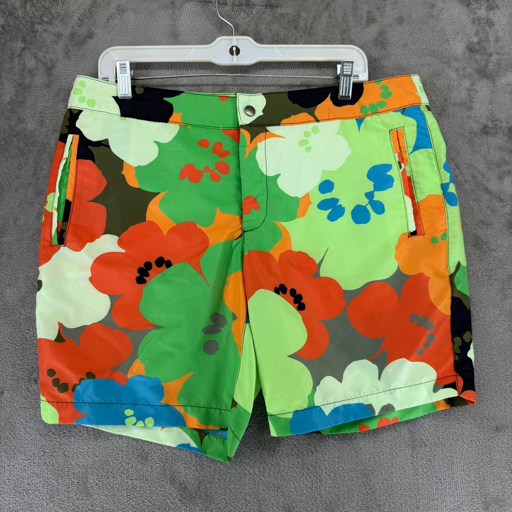 Mr Turk Swim Trunks Mens 33 2101704PV2 Multicolor Floral EUC